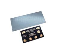 Accu-Burr Prepared Ground Edge Card Scraper 2-1/2” x 6” x .025” Thick with Heat Sink Magnet Blue Spring Steel