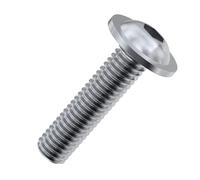 Accu - M6 x 50mm Socket Flanged Button Screws (ISO 7380-2) - Stainless Steel (A2) (Pack of 10)