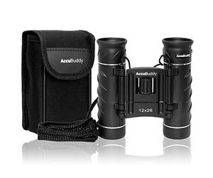 AccuBuddy binoculars - lightweight mini binoculars with 12x magnification and 26mm lens, also suitable for children - for razor-sharp farsightedness