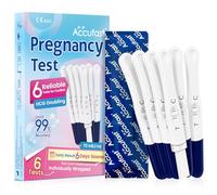 Accufast Early Detection Pregnancy Test, 10 mIU/mL-6 Day Early Result, 6X | Over 99% Accurate, 1 Min Fast Respond & Ultra Sensitive, hCG Urine Midstream Test Kit, Easy At-Home Self Testing