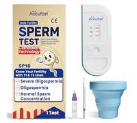 Accufast Semi-quantitative Male Fertility Test Kit，SP10 Sperm Check 1Pcs | 3 Concentration Levels for a Clearer Results, foldable silicone sample cup,Private At-Home Testing,Canadian Lab Tech
