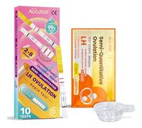 Accufast Semi-Quantitative Ovulation Test Strips Fertility Test Kits with Color Card, 10 Pack