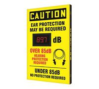Accuform Decibel Meter Sign, 20 x 12 inch, SCS603