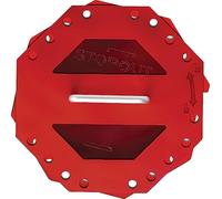 Accuform KCC620 STOPOUT Look 'n Stop Compact Group Lock Box, 7-3/4" Length x 7-3/4" Width x 4" Depth, Plastic, Red