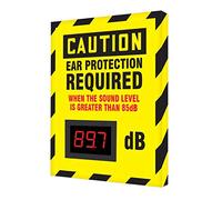 Accuform SCS601 Decibel Meter Sign, 12 x 10 inch