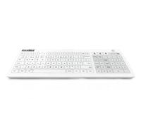 AccuMed Glass - USB/RF/Bluetooth Easy Clean Tempered Glass Medical Keyboard