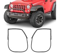 AccuPart Front Door Seals - Fits Jeep Wrangler JK 2006-2018 - Water-Tight - Precisely Molded to Fit Around Factory Steel Door Shells - Full Perimeter Seal - Includes Nylon Panel Retainer Clips