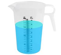 ACCUPOUR 64oz (1/2 Gallon) Measuring Pitcher, Plastic, Multipurpose - Great for Oil, Chemicals, Pool and Lawn - Ounce (oz) and Milliliter (mL) Increments (2000 mL)