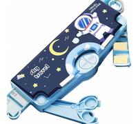AccuPrints Multi-Functional Pencil Box for Kids, Space Pencil for Kids Pencil Box for Boys & Girls, Magnetic Pencil Box for Boys, Space Theme Gifts for Kids with Accessories. (Astronaut)