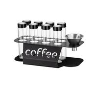 Accuracy Coffee Storage Set Highlighting 8 Single Serving Glass Tubes for Consistent Brewing and Flavor Conservation Coffee Storage Set