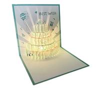 Accuracy Cut Musical Greeting Card Cake Designs Spring Blue Color Materials Celebration Essential Sustainable Accuracy Cut Birthday Card