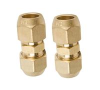 Accuracy Engineered Double Port AC Copper Tube Coupling Erosion Resistant Brass Construction for Split Systems Install Accuracy Inch Thread Connector