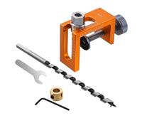 Accuracy Vertical Drilling Guide Tool with Enhances Impacts Resistance and Depth Scale for Cabinet Hinge Mounting Upgraded Aluminum Alloy Rotating Rod