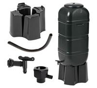 ACCURATE 100Litre Slimline Garden Water Butt Set With Stand, Tap,Fillet Kit and Lockable Lid (100L)
