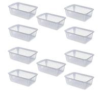 ACCURATE 10Pk Plastic Handy Basket, Storage Basket Great for Bathrooms, Bedroom and Kitchen (CLEAR, 25CM)