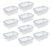 ACCURATE 10Pk Plastic Handy Basket, Storage Basket Great for Bathrooms, Bedroom and Kitchen (CLEAR, 30CM)