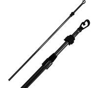 ACCURATE 2.4M Extending Washing Line Prop Pole, Durable & Heavy Duty Pole, G Shaped Hook with Twist & Lock Screw Mechanism for Home Garden Pole Clothing Laundry Support (BLACK)