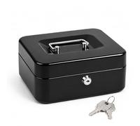 ACCURATE 6 Inch Steel Cash Box with Lock & 2 Keys, Assorted color