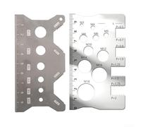 Accurate and 2PCS Screw Pitch Gauge Ruler Perfect for Various Measurement Tasks