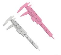 Accurate and Portable Mini Vernier Caliper Gauge Set, 2PCS for Everyday Use (white pink)