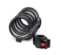 ACCURATE Bike Lock, Bicycle Locker with 4-Digit Resettable Number,1.2M Bicycle Cycle Combination Coiling Cable Thick Lock Lightweight and High Security Outdoors, Black (4 Digit)