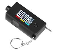 Accurate Digital Psi Tire Gauge with Tread Depth Ruler | flexible nozzle seal, four unit options, quick roadside checks, garage maintenance, one hand use