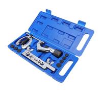 Accurate Flaring Tool Kit with Comprehensive Accessories for Plumbing Projects, Portable Storage Solution, Metal Construction, 1/2in & 3/8in Pipe Clamps (89153)