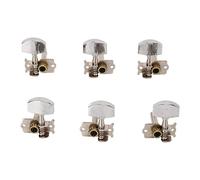 Accurate Lightweight 3L3R Guitar Open String Tuning Pegs Set, Robust Folk Guitar Tuner Pegs Kit, Great Replacement for Old Broken Tuners, Made of Sturdy Metal Material, Easy to