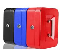 ACCURATE Money Box Tin Steel Cash Safe Box Petty C