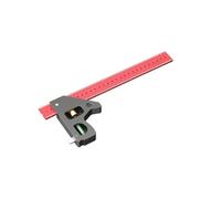 Accurate Ruler with Spirit Level, 600 Mm | Sturdy Aluminum Alloy Construction, carpentry Angle Ruler with Positioning Block, Clear Printed Measurement Markings