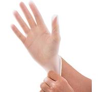 ACCURATE Vinyl clear Disposable Extra Strong Gloves Latex, Powder Free, Use For Food, Safety, Cleaning, etc Pk of 100 (LARGE)