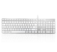 Accuratus KYBAC301-USBCMAC keyboard Universal USB QWERTY UK International White