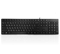 Accuratus 301 - Cyrillic - Russian - USB Full Size, Super Slim Multimedia Keyboard with Square Modern Keys - Black