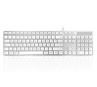Accuratus 301 MAC GERMAN - USB Full Size Apple Mac Multimedia Keyboard with Square Keys
