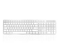 Accuratus 301 Mac Wireless Multi-Device - Dual Bluetooth 5.2 & RF 2.4GHz Wireless Multi-Device Multimedia Apple Mac Slim Keyboard (Spanish Layout)