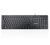 Accuratus 360 Hub - USB Full Size Professional Slim Multimedia Keyboard with 2 Port USB2.0 Hub