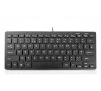 Accuratus 395 V2 - USB Super Slim Mini Keyboard made Using 100% Recycled Plastics - Black