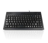 Accuratus 5005 - Professional Wired Mini Size Keyboard with Optical Trackball and Left/Right Mouse Buttons (PS/2) (KYBAC5005-USBBLK)