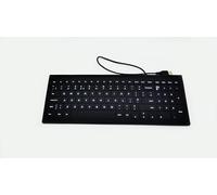 Accuratus AccuMed 103 - USB Compact Fully Sealed IP68 Washable Medical Keyboard - Black