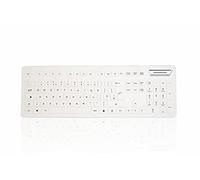 Accuratus Accumed 104V2 - USB 105 Key Sealed IP68 Smart Card Reader Medical Keyboard - White