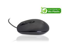 Accuratus Bio M100 Mouse - USB Wired Full Size Biodegradable Plant Based Resin Mouse - Black
