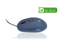 Accuratus Bio M100 Mouse - USB Wired Full Size Biodegradable Plant Based Resin Mouse - Blue