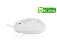 Accuratus Bio M100 Mouse - USB Wired Full Size Biodegradable Plant Based Resin Mouse - White
