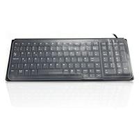 Accuratus Flat Universal Keyboard Cover Compact Size (5,20,50,100 pack) - Easy Clean Durable Flat Universal Silicone Keyboard Cover - Large 37 x 14 cm (5)