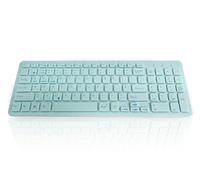 Accuratus Image ECO Step One Wheat Keyboard - Wireless Bluetooth 5.1 & RF 2.4Ghz Part Bioplastic Wheat Grass Polymer Keyboard - Duck Egg Blue