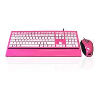 Accuratus Image Set - USB Slim Full Size Keyboard & Mouse with Piano Pink Glossy Finish