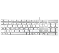 ACCURATUS KYBAC301-USBMACW KEYBOARD, MAC, USB-A, SIL/WHT