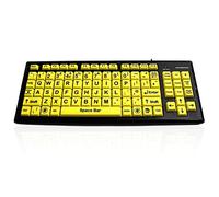 Accuratus Monster 2 FRENCH - USB High Visibility Visual Impairment Keyboard with Extra Large French Layout Keys & 2 Port USB Hub