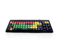 Accuratus Monster 2 FRENCH - USB Mixed Colour French Layout Childrens Keyboard for Learning with Extra Large Keys & 2 Port USB Hub