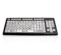 Accuratus Monster 2 - USB High Contrast Keyboard with Extra Large keys and 2 Port USB Hub